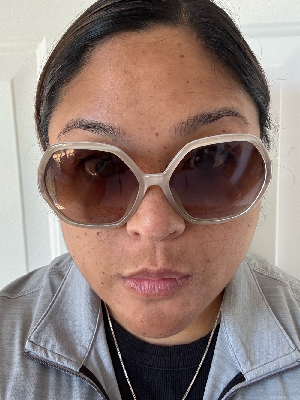 Chloé CE638SL Hexagonal Oversized Sunglasses | Cream Ivory Acetate | Style 905 - Picture 7 of 15